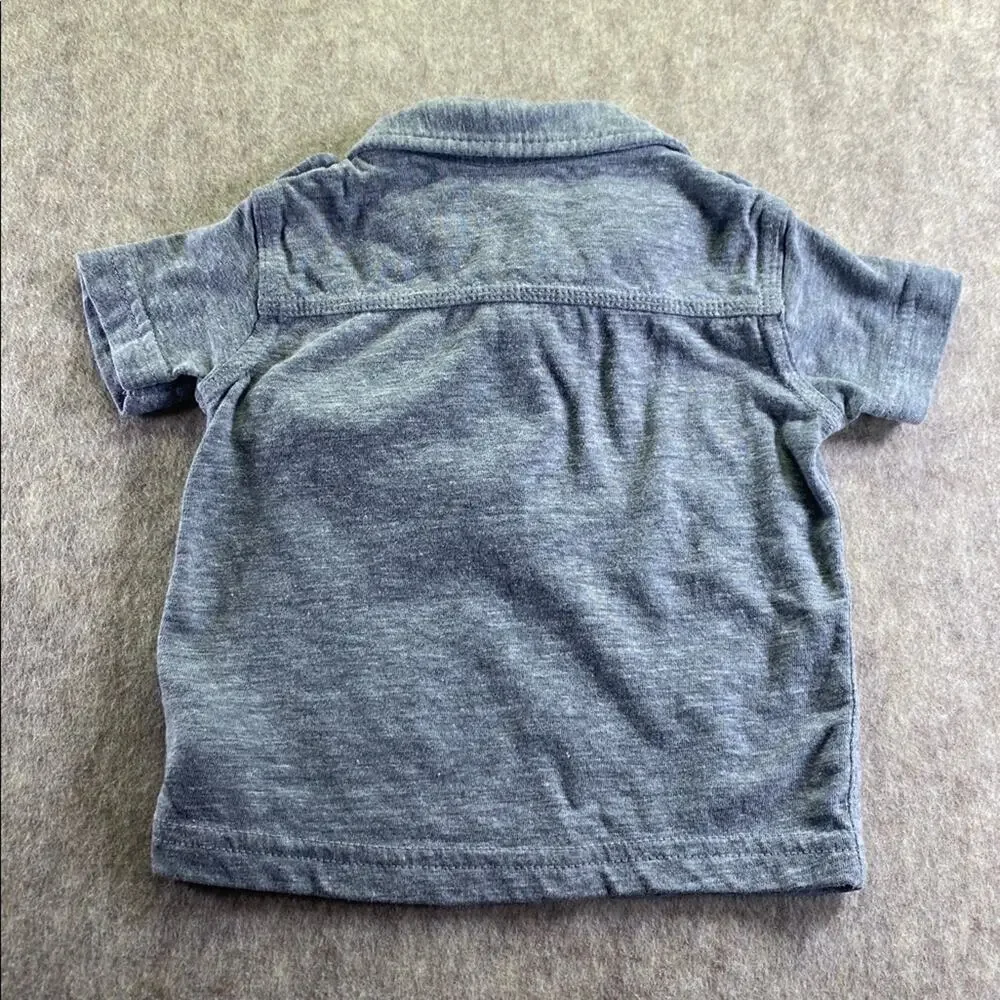 GAP Charcoal Collared Polo for Kids Size 0-3 Months